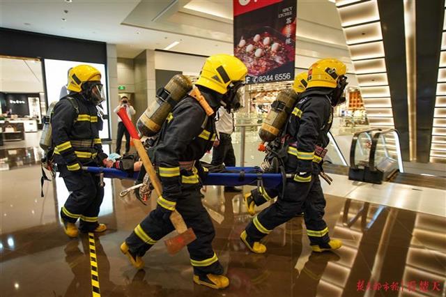 5·12防灾减灾，江汉区开展大型商业综合体火灾应急救援演练